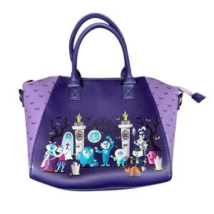 Disney Loungefly Haunted Mansion Satchel Bag Purse Handbag Purple